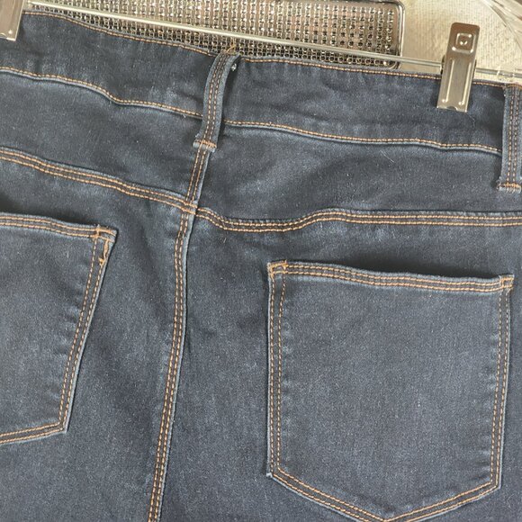 Faded Glory Dark Wash Cotton Poly Rayon Span Mid Rise Stretch Slim Jeans Sz 14A - Picture 14 of 16